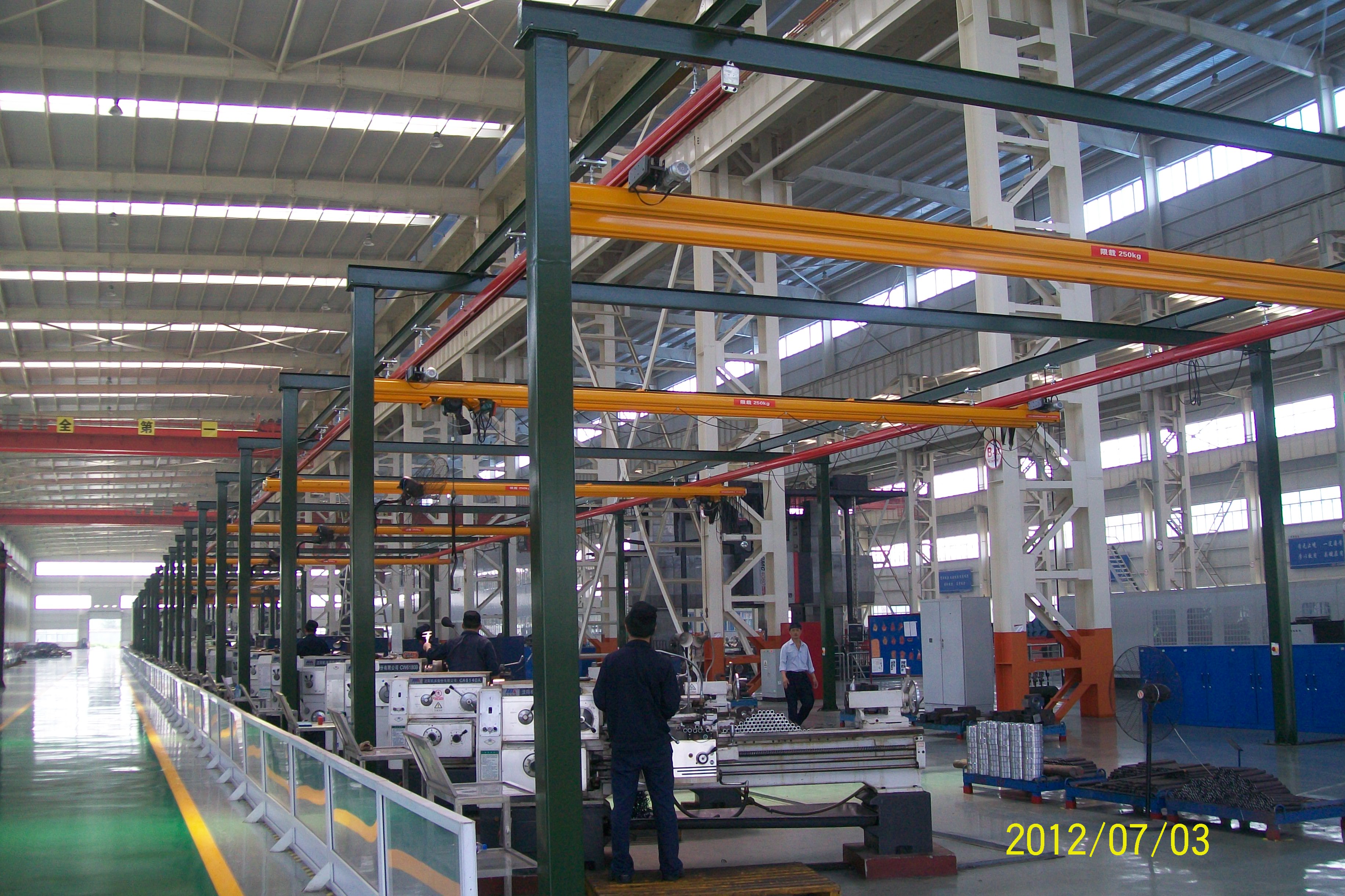 Gaffey industries top running single girder overhead crane photo
