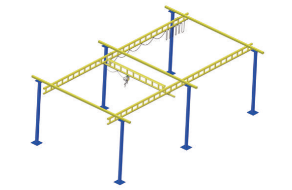Gaffey industries top running single girder overhead crane photo