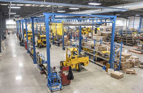 Gaffey industries top running single girder overhead crane photo