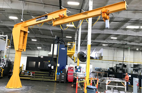 Gaffey industries top running single girder overhead crane photo